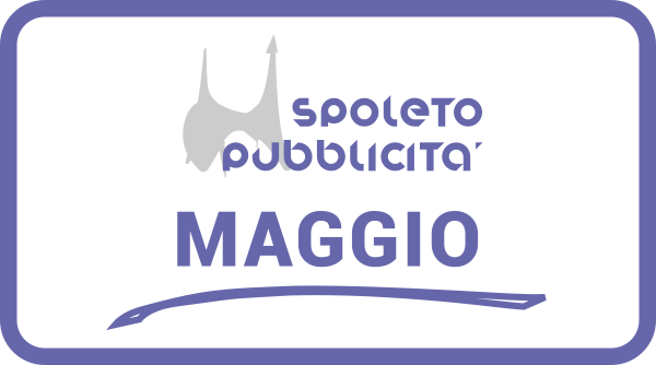 Logo del portale Spoleto Pubblicità e scritta che suggerisce annunci offerte a Spoleto dal 1 Maggio al 31 Maggio