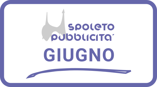 Logo del portale Spoleto Pubblicità e scritta che suggerisce annunci offerte a Spoleto dal 1 Giugno al 30 Giugno