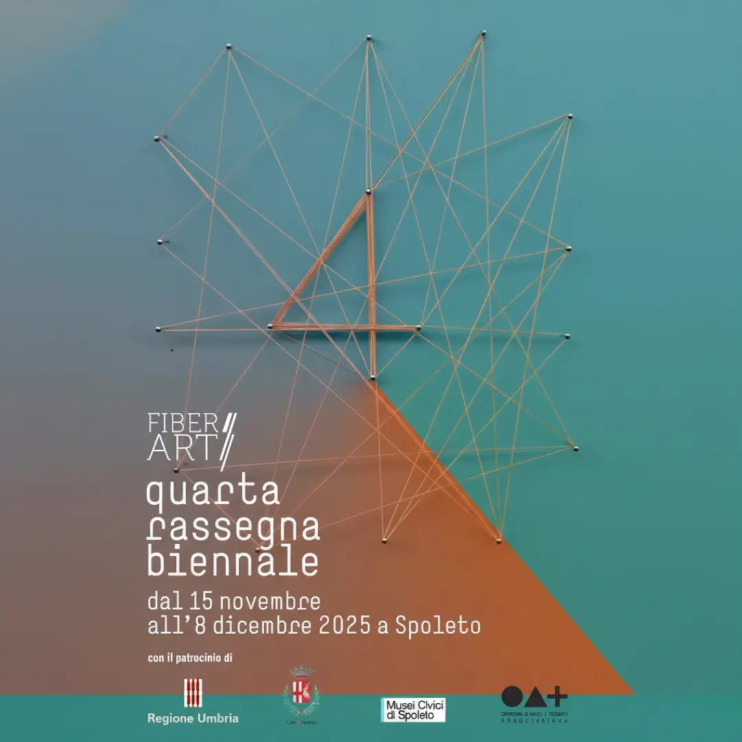 locandina della quarta edizione della biennale di fiber art spoleto 2025
